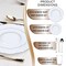 Smarty Had A Party White with Silver Rim Round Blossom Disposable Plastic Wedding Value Set, 720PK 4840WHS-VS120 - alternate 2
